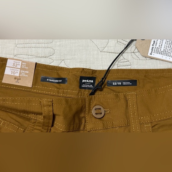 NWT Prana Men’s Double Peak Short Sz 32 10” inseam Antique Bronze UPF 50+ - Picture 8 of 9